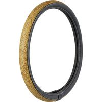 Alpena Brown Genuine Leather 14in to 15in Steering Wheel Cover