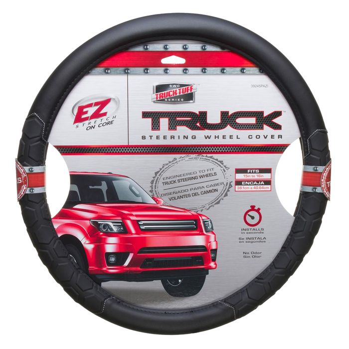 Truck Tuff Heavy Duty Truck Sized Steering Wheel Cover Black