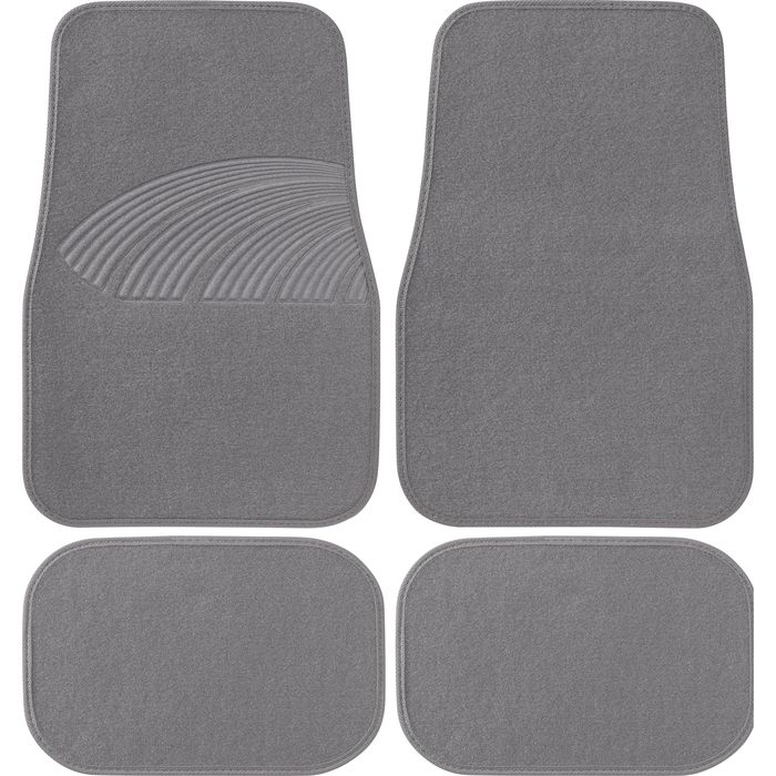 ProElite Grey Carpet Floor Mats 4 Piece