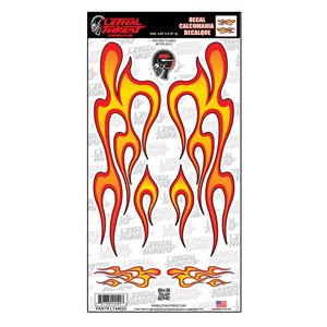 (2 Pack) Lethal Threat Hot Rod Metal Flame Sticker Decal Set Easy Peek &  Stick