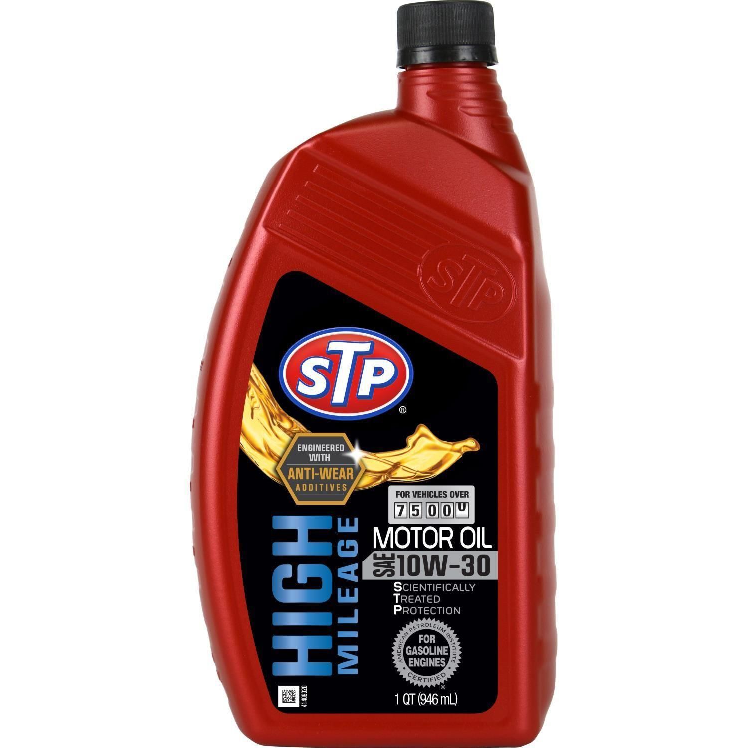 STP Engine Oil High Mileage Conventional 10W-30 1 Quart