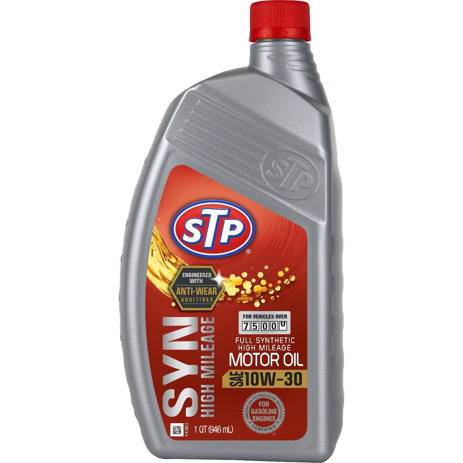 STP Engine Oil High Mileage Full Synthetic 10W30 1 Quart