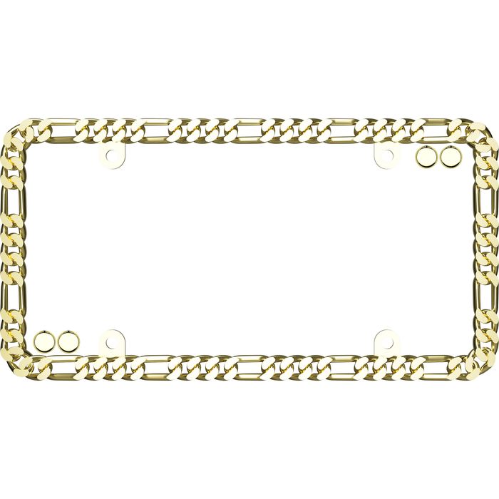 Cruiser Accessories Gold Designer Chain License Plate Frame