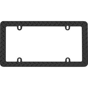 Carbon Fiber License Plate Frame - 2 Holes with Smoked Cover - Gloss Finish