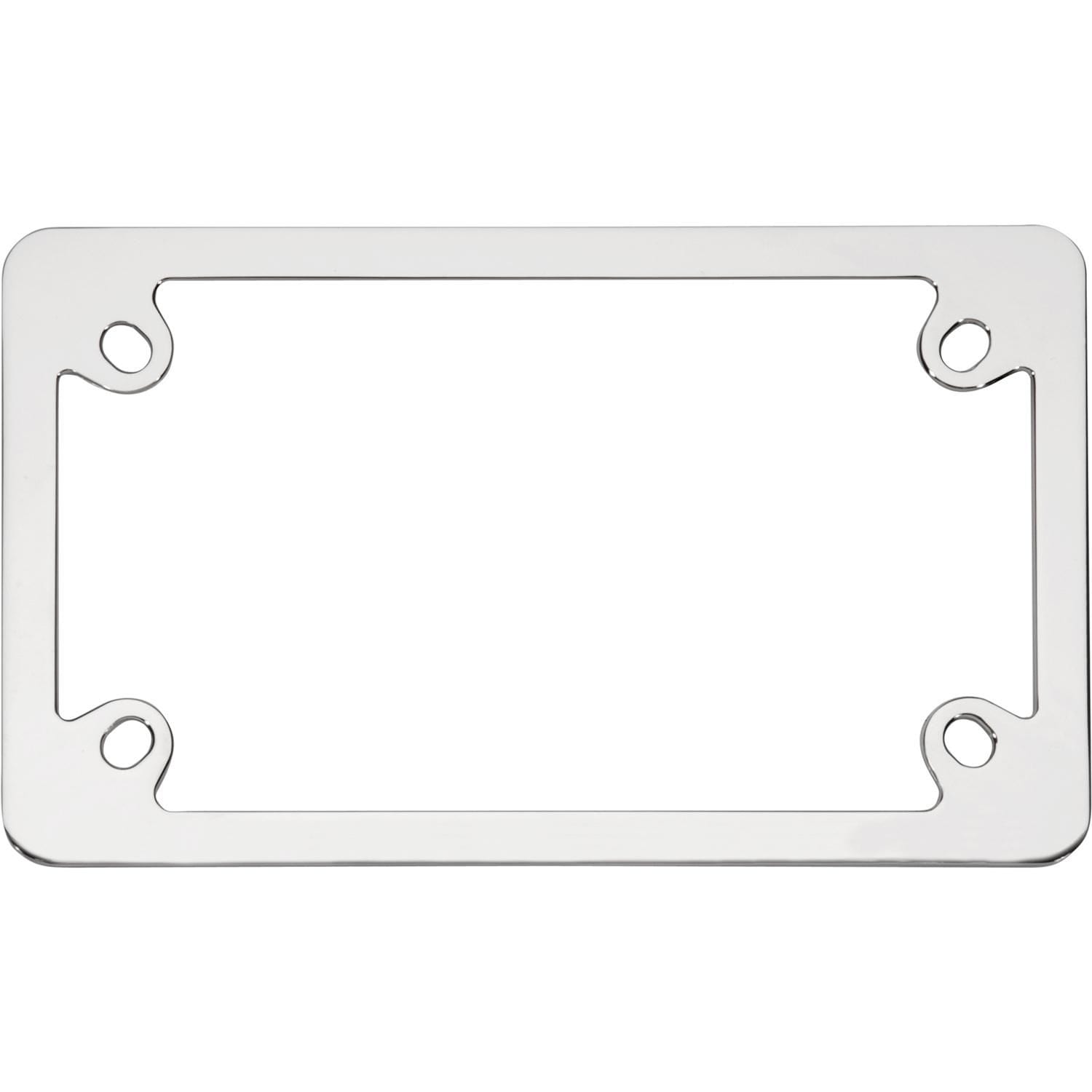 Metal Bike License Plate Frame Tropic Ligthning 25Th Infantry Motorcycle  Tag Holder Chrome 4 Holes One Frame