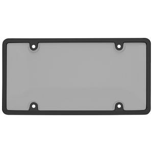 Carbon Fiber License Plate Frame - 2 Holes with Smoked Cover - Gloss Finish