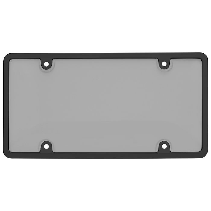 2 UNBREAKABLE TINTED SMOKE LICENSE PLATE SHIELD COVER + 2 BLACK FRAMES + 8  BLACK SCREW CAPS, Model: , Car & Vehicle Accessories / Parts : :  Automotive