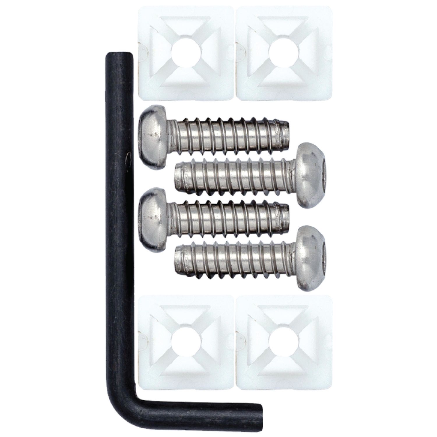 8-PC License Plate Screw Kit - Stainless Steel Theft-Proof Security Screws With Chrome Caps (M6x20mm)