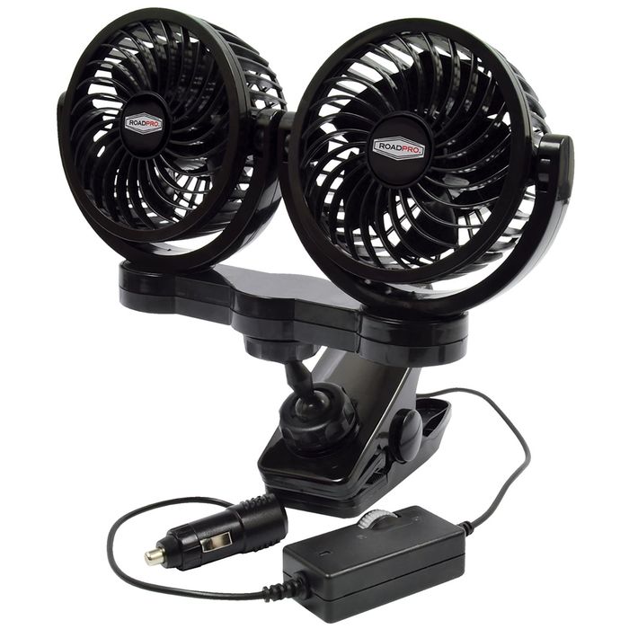 Ezy-clip on fan black with grey