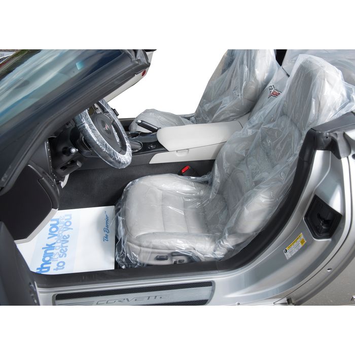 5pcs Airplane Disposable Seat Seat Cover Anti-dirty Dustproof Seat Cushion Cover, Size: 8.27 x 7.48 x 3.94, White