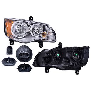 Ensamble de Luces Delanteras DEPO 019-0716-04 for Chrysler Town & Country