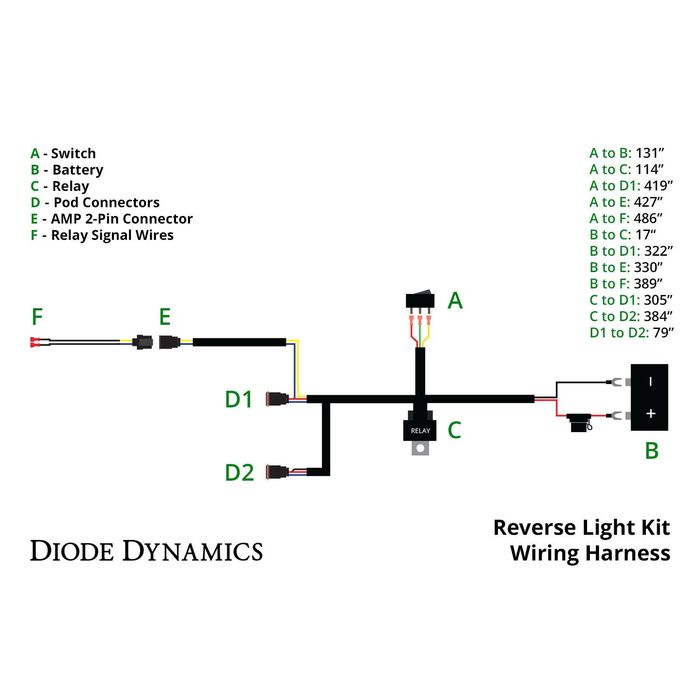 Diode Dynamics 10 Zip Ties, 2 T-Taps Universal Wiring Harness
