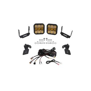 Diode Dynamics Polaris RZR A-Pillar SS5 Pro Yellow Combo LED Light Pod Kit