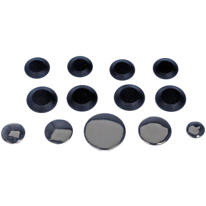 Dorman - Help Universal Black Plastic Plug Button Assortment, 1/2