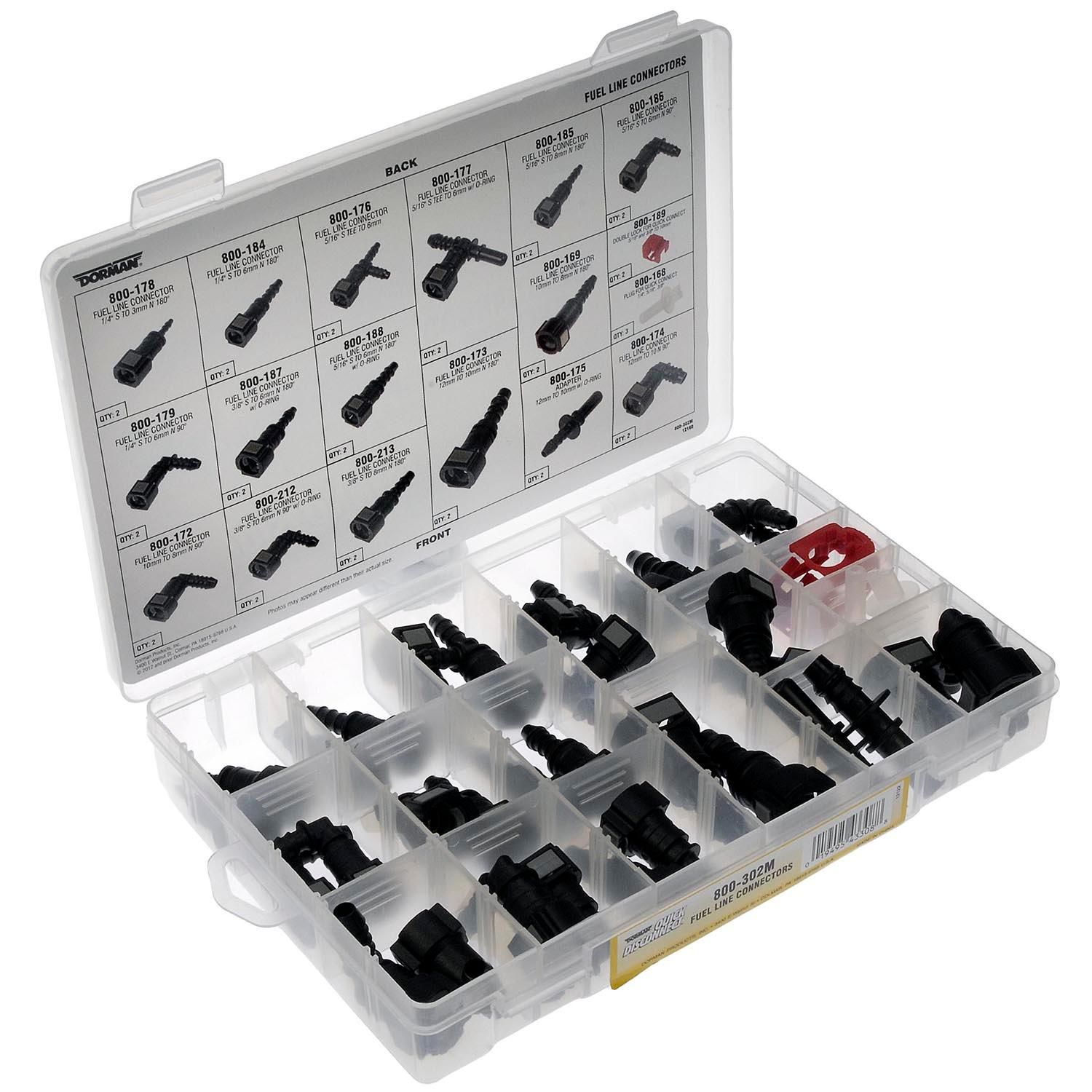 Dorman OE Solutions Metric Fuel Line Repair Connector Tray 37 Piece