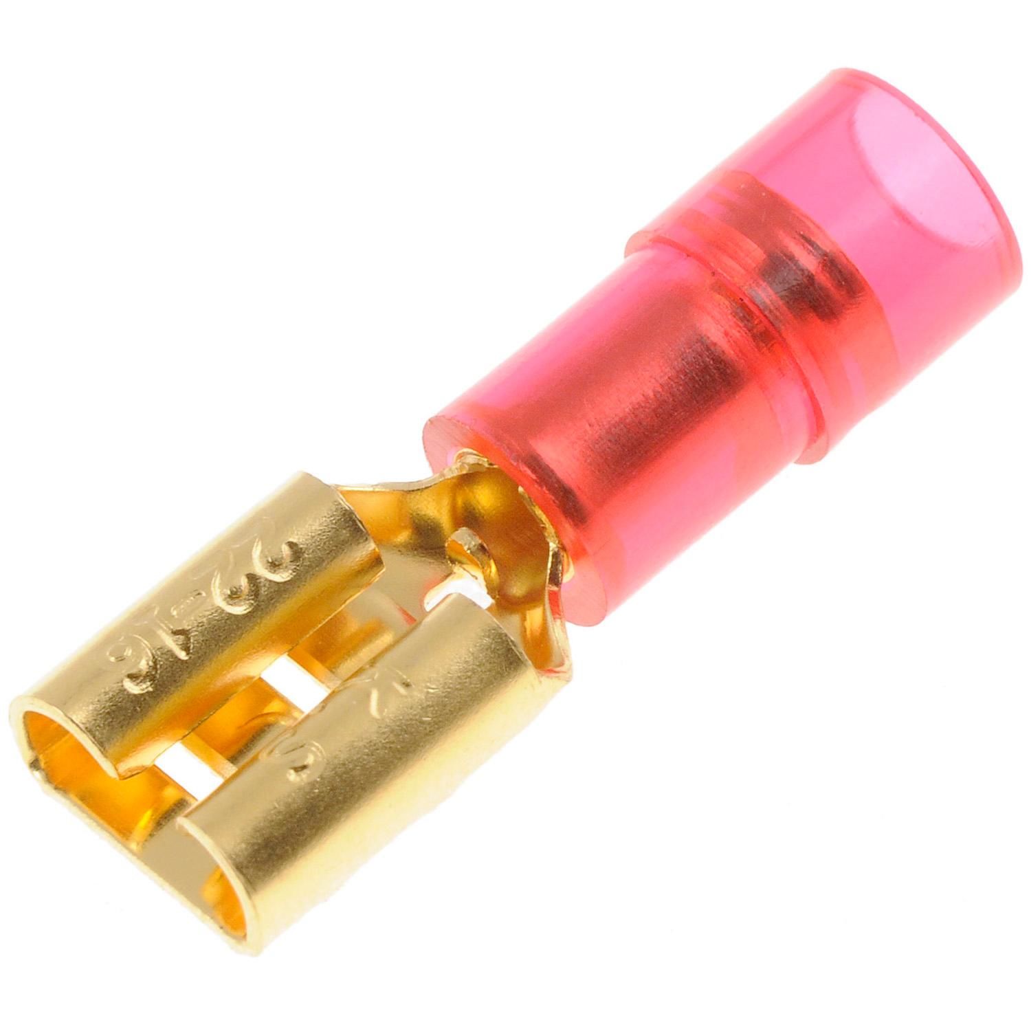 Dorman Conduct Tite Red 22 18 Gauge 25in Audio Gold Plated Female Quick Disconnect Terminal 10 