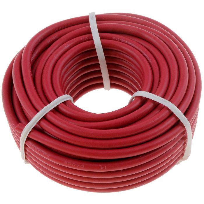 AutoCraft Automotive Primary Wire, 14 Gauge, Red, 20 ft AC471