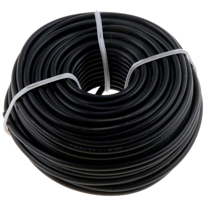 TPS-4CPR-100B - 100' Copper Flexible Primary Wire - Black