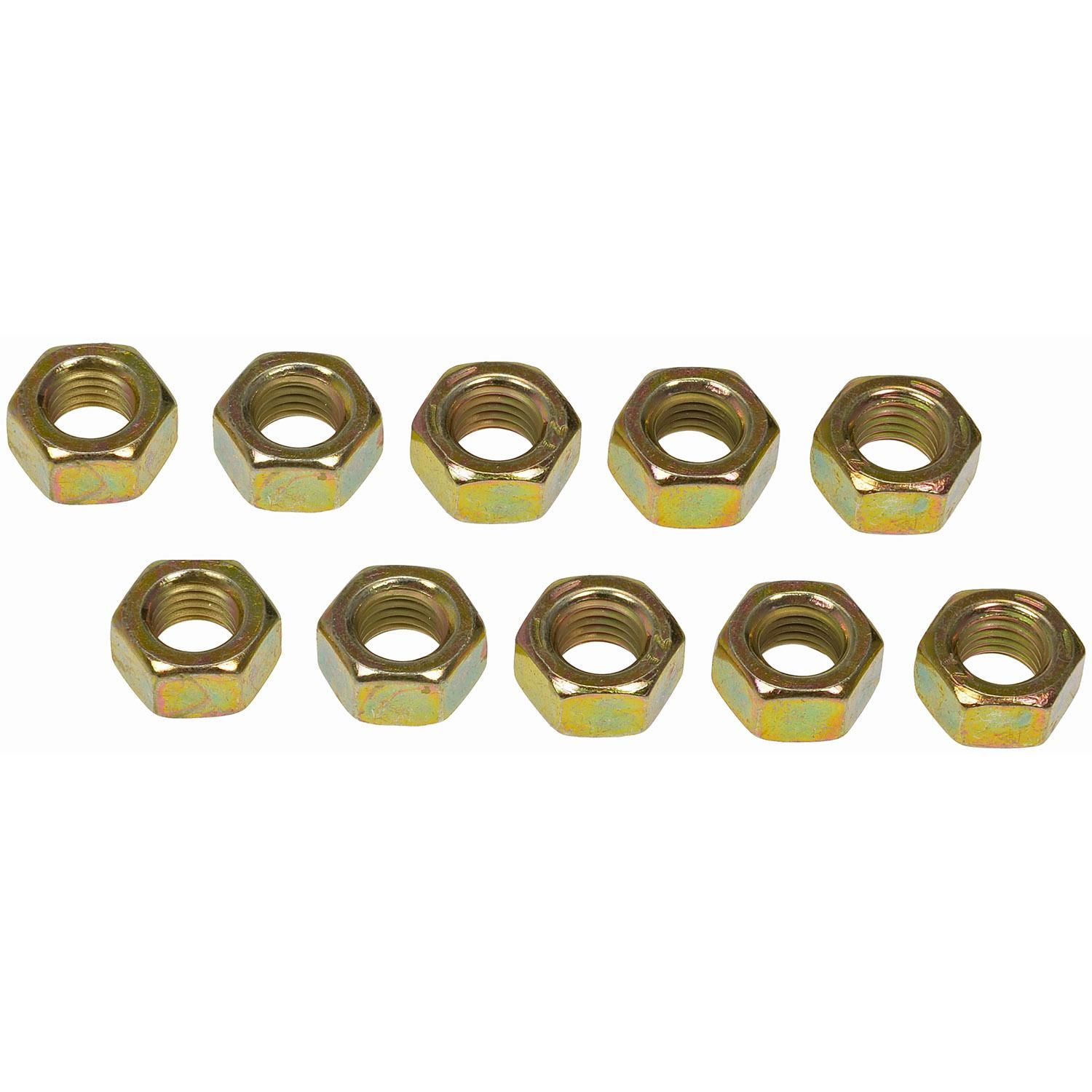 thumbnail image 2 of 25-Pack 9/16-18 Fine Thread Grade 8 Nylon Insert Lock Nuts - Yellow Zinc By WARREN FASTENINGS 2 of 5