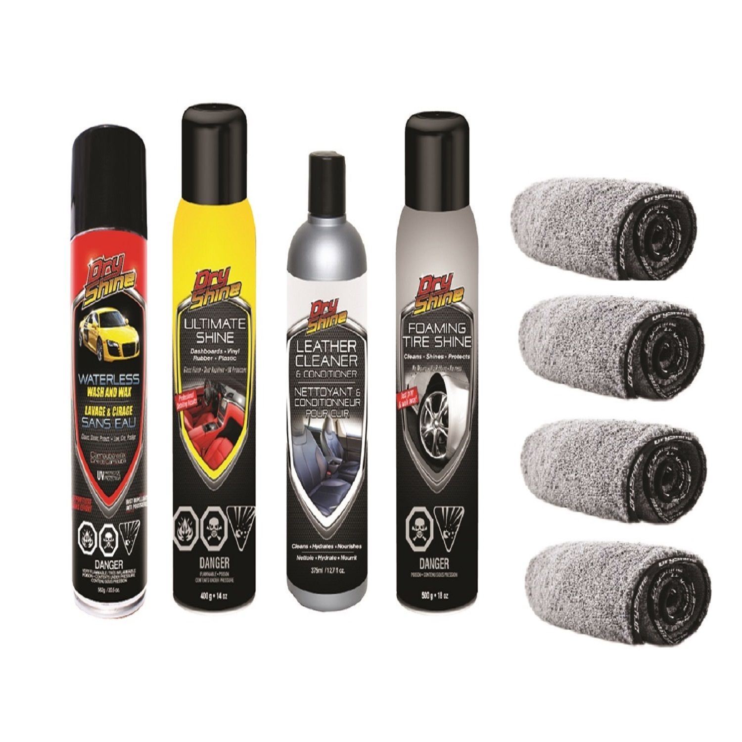 Dry Shine Quad Piece Exterior And Interior Waterless Car