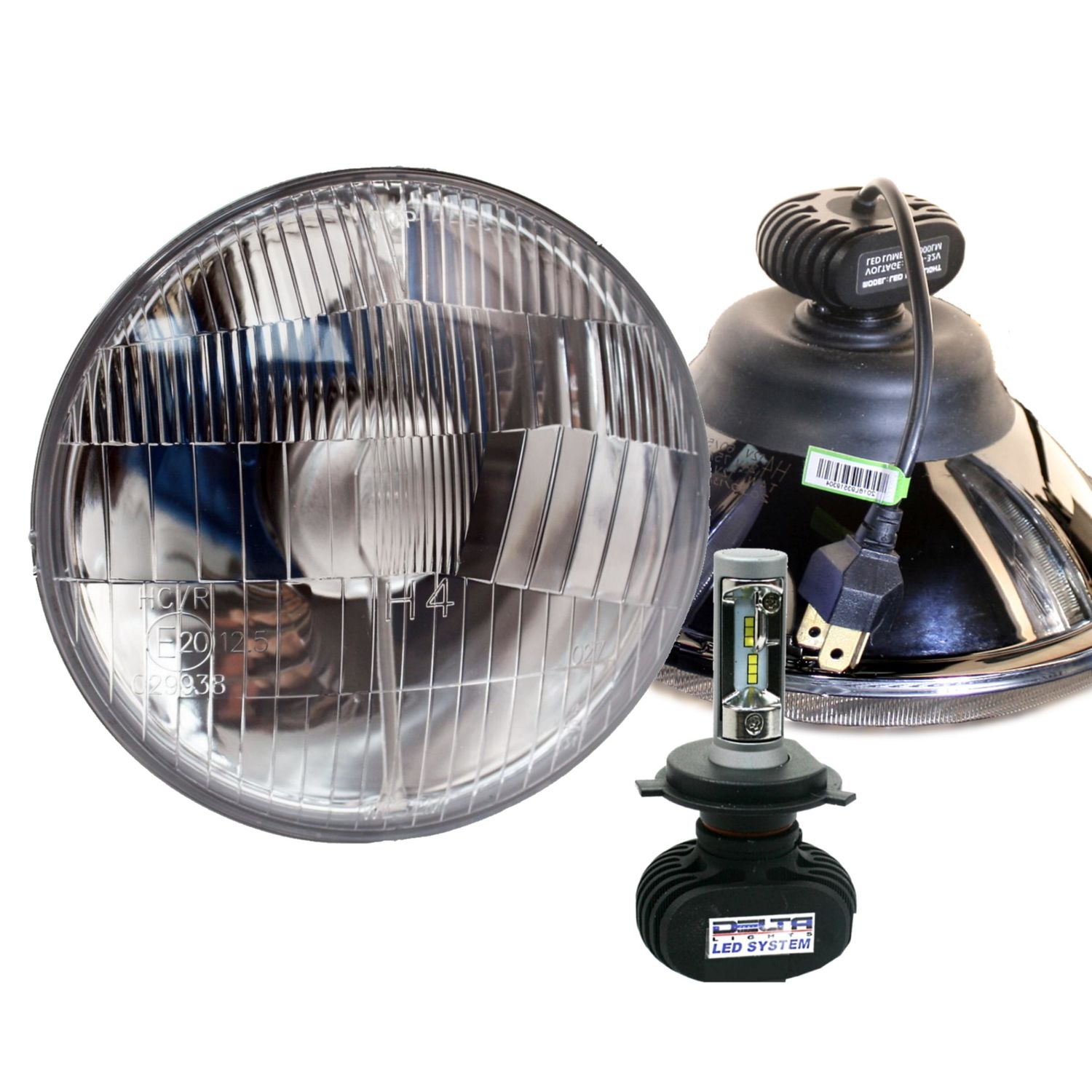 Delta Light 53/4in Classic HiLo Beam LED Headlight Set 1 Pair