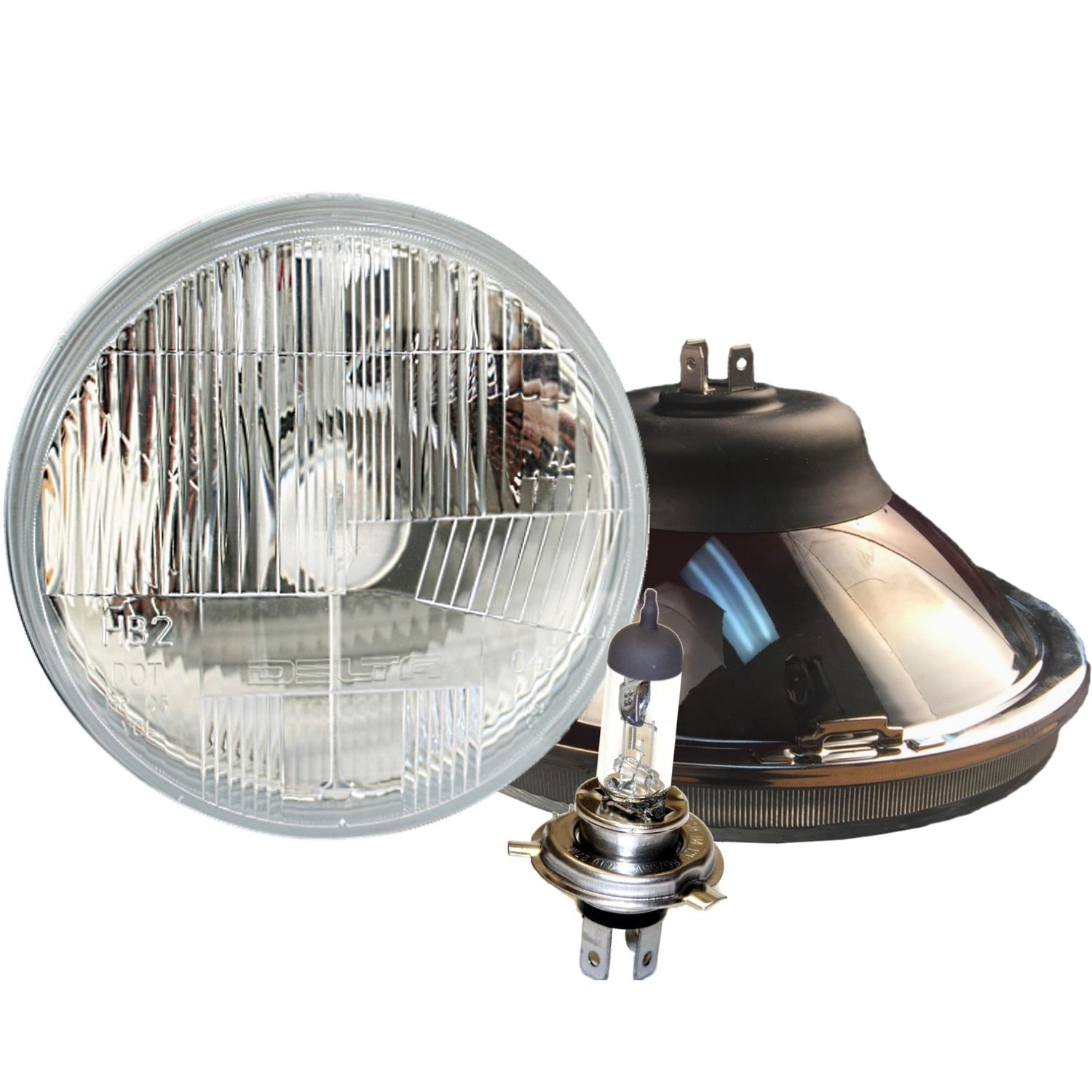Delta Light 7in Universal LED Headlight Set with Halo 1 Pair