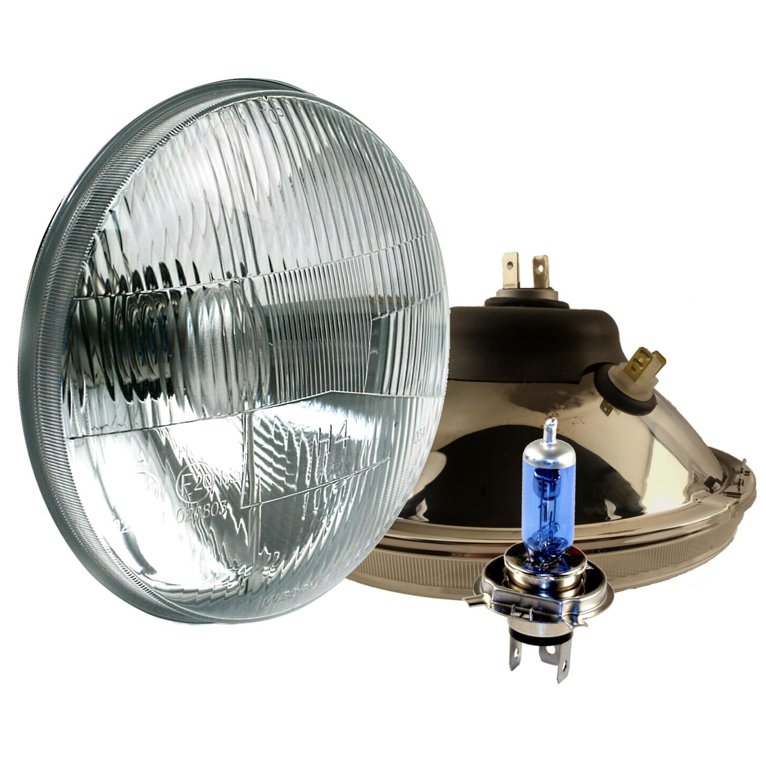 Delta Light 7in DOT Compliant Classic Xenon Headlight Set with White
