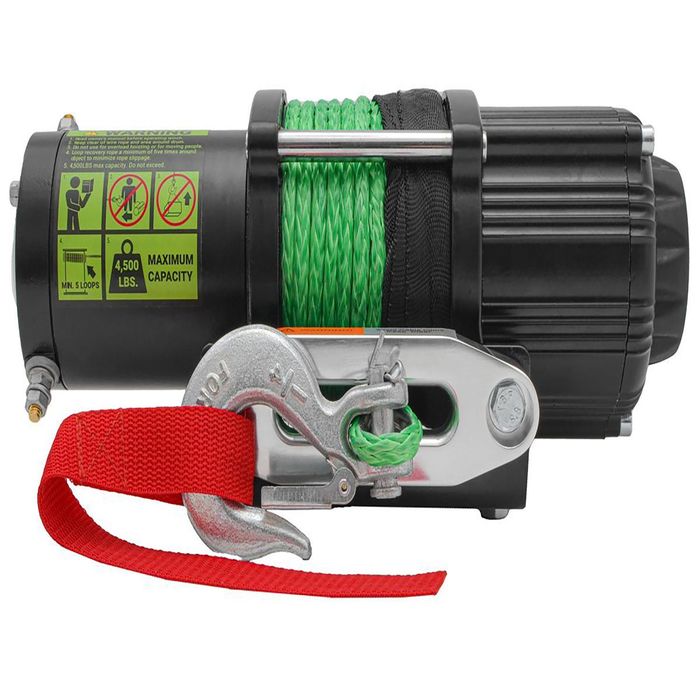 VooDoo Offroad 4,500lbs 50ft Synthetic Rope 12 Volt Vehicle Mount Line ...