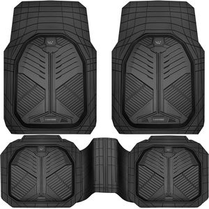 CAR PASS Black Automotive Universal Floor Mat Set for Hyundai Ioniq