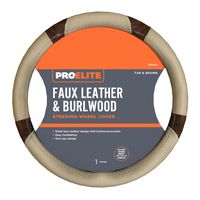 Bell Automotive Burlwood with Black and Chrome Steering Wheel Cover