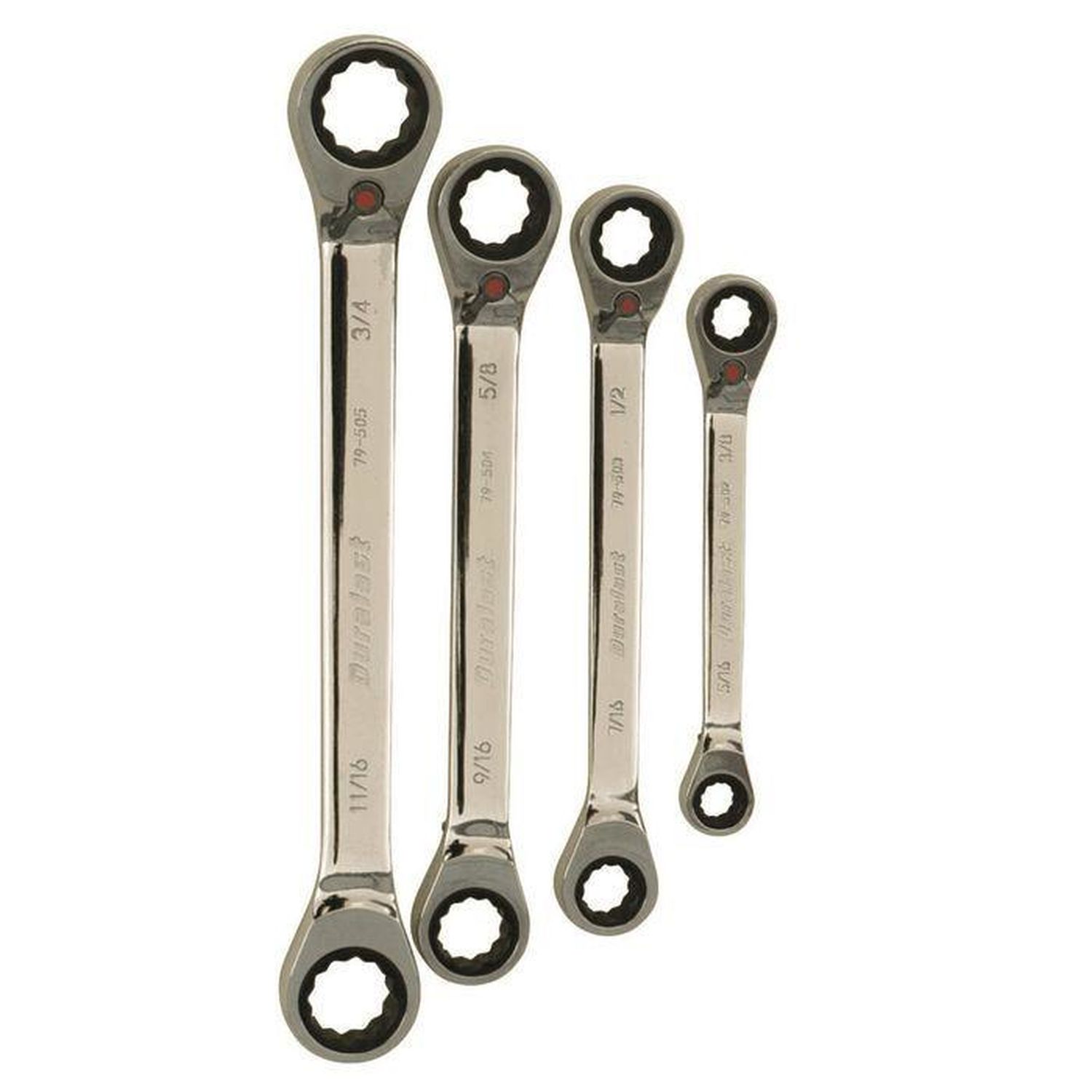 Duralast SAE Double Offset Ratcheting Wrench Set 4 Piece