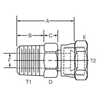 Dayco 1/8 in. NPT x 1/4 in. NPTF male to NPSM female swivel adapter