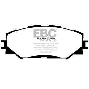 EBC Brakes Organic Disc Brake Pad Set UD1210 for Toyota Corolla