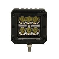 ECCO 12-24 Volt DC Square with Black Bezel 6 LED Spot Work Lamp