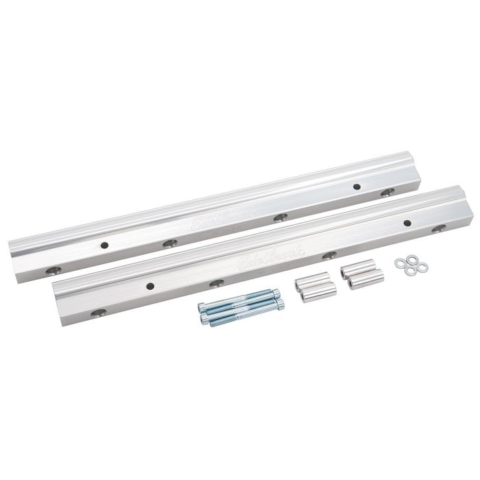 Edelbrock -8 AN Clear for Chevrolet Big Block Fuel Injection Fuel Rail