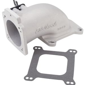 Edelbrock Satin 7in X 5.04in Throttle Body Intake Elbow