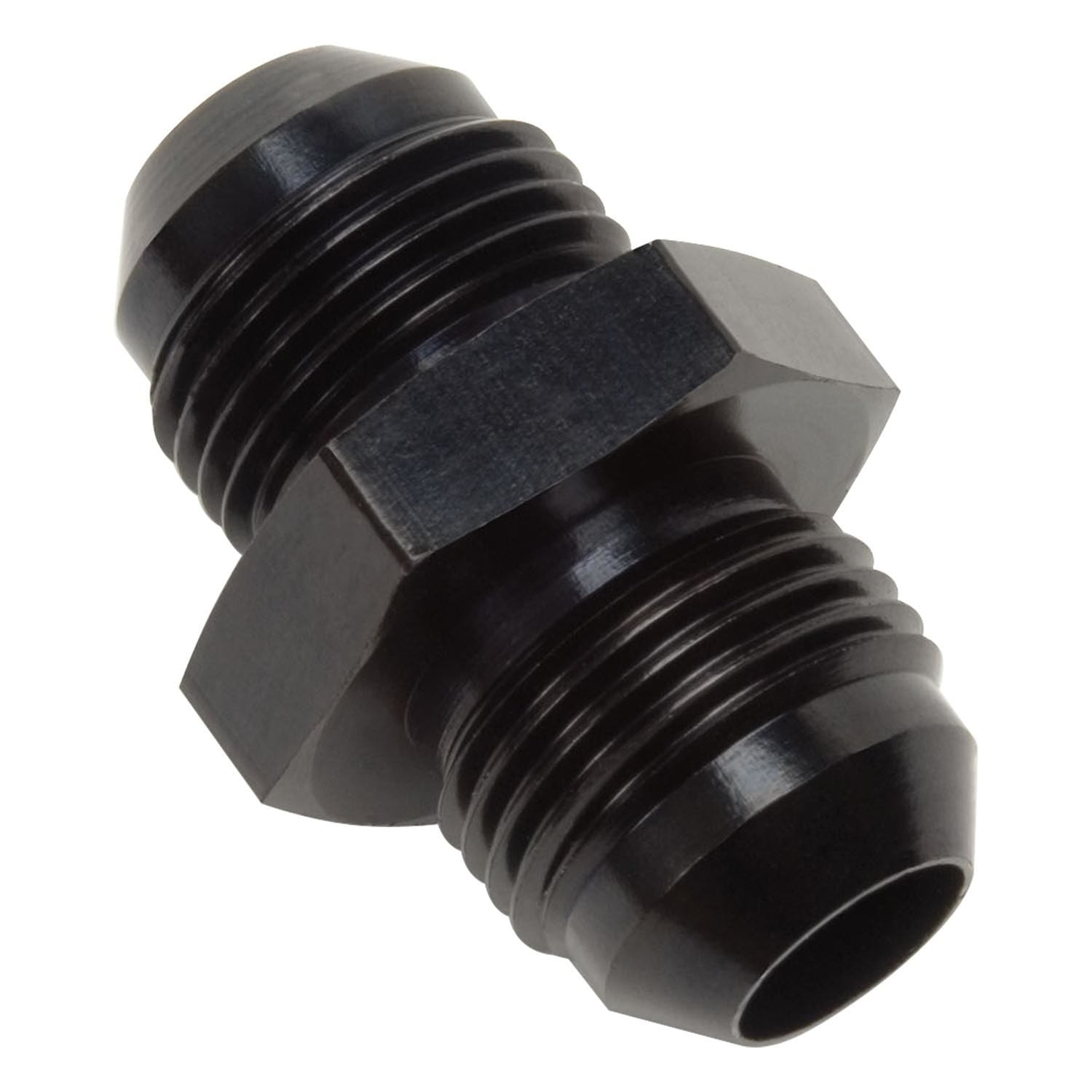 Russell Black Finish -10 AN Flare Union Straight Adapter Fitting