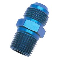 Russell -6 AN Swivel Female to 3/8 Aluminum Fuel Line Adapter - Red/Blue