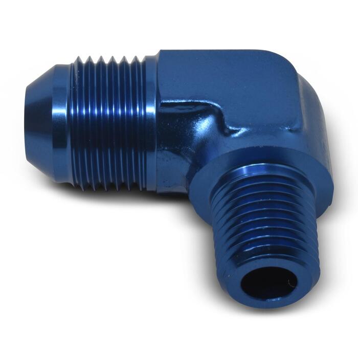 AN To NPT Adapter Fittings – Straight & 90 Degree, Black Anodized Aluminum (AN6, AN8, AN10 To 1/4" NPT, Etc.)