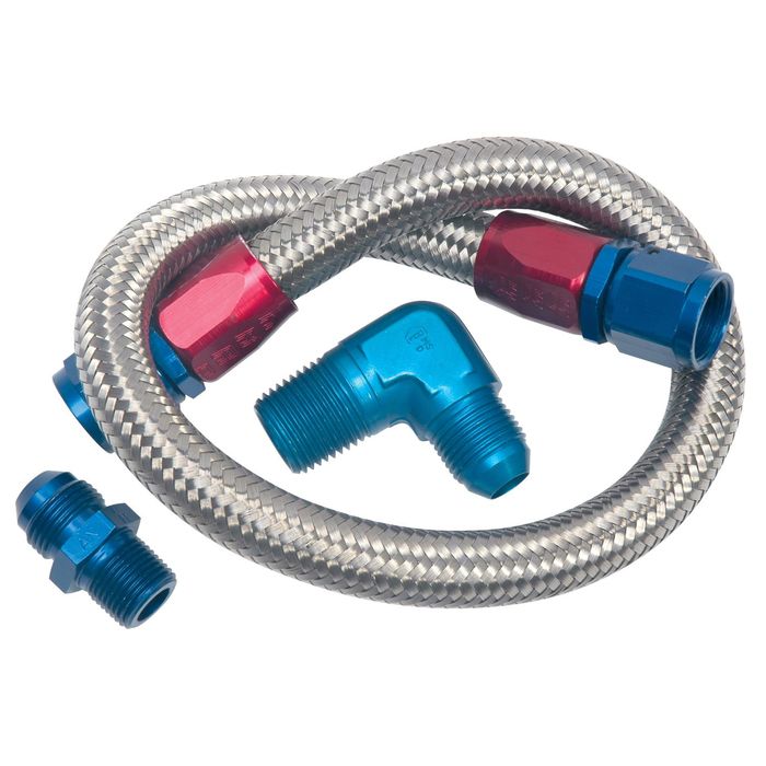 Edelbrock 22in Braided Fuel Line Kit