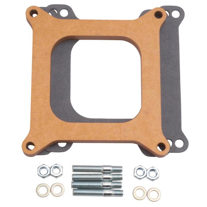 SPP 1-Inch Open Center Carburetor Spacer (Square Bore) For Holley/Edelbrock - Aluminum, Includes Hardware, SPT5932/2103