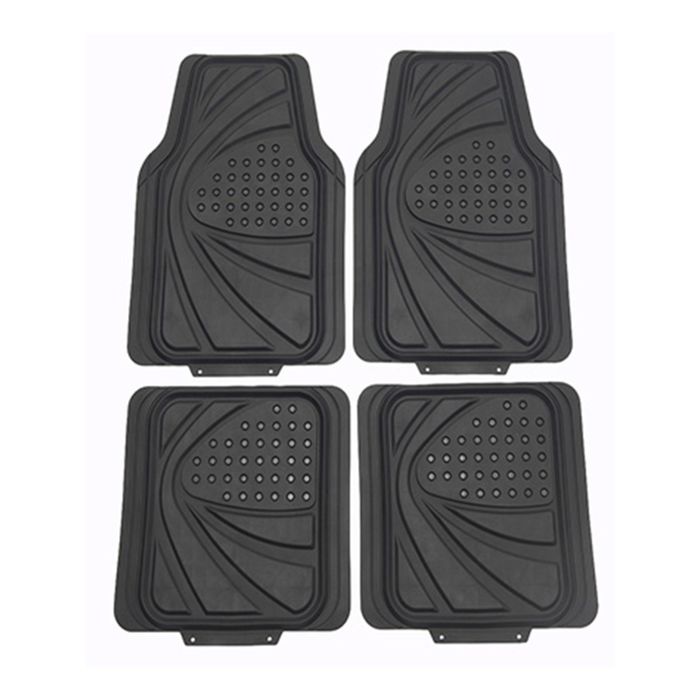 Seal Skin Covers Black PVC Heavy Duty Car Mat Pack 4 Piece