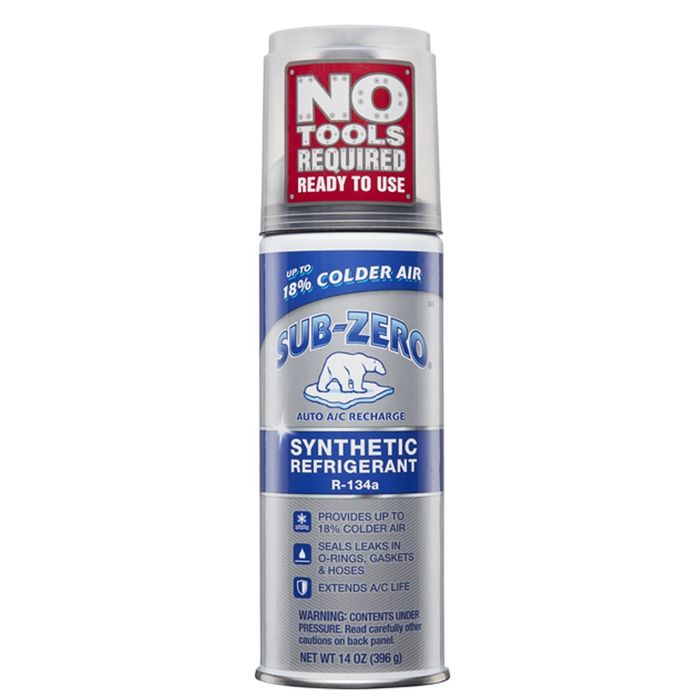 Sub - Zero R134a Synthetic Refrigerant / Stop Leak / Cold Air Boost /  Charging Hose 14 oz