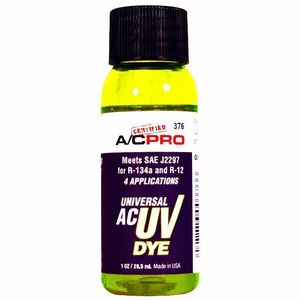 A C Certified Pro 376 Universal A C Uv Dye 1oz