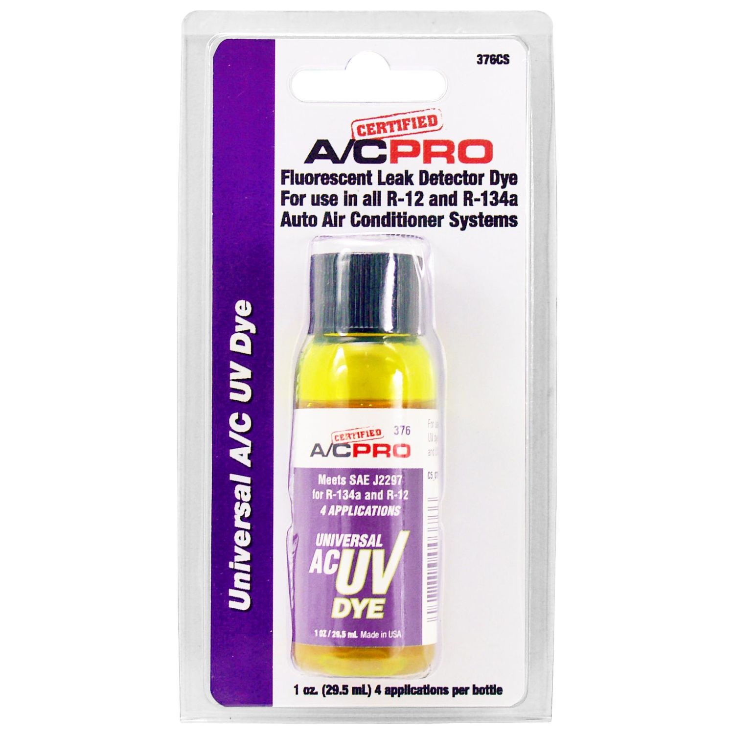 A/C Certified Pro 376CS Universal A/C UV Dye 1oz