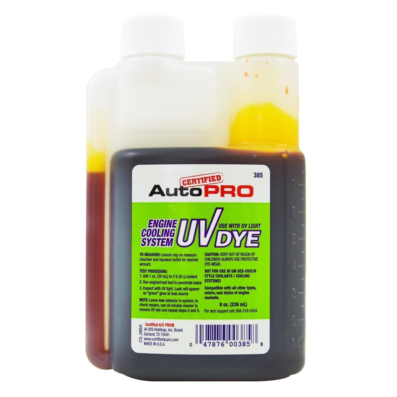 Auto Pro Usa Antifreeze And Coolant Leak Detector Uv Dye 8oz Vw