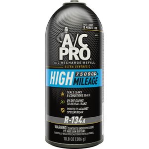 A/C Pro High Mileage R-134a Refrigerant with Stop Leak and UV Dye 10.8oz for Honda Civic