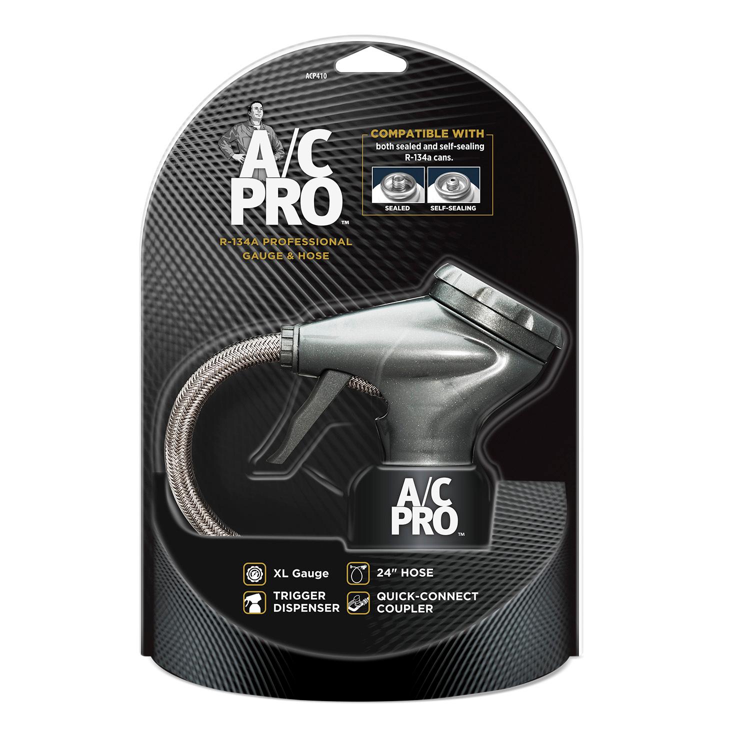 BACOENG R134a AUTO AC U-Charge Hose With Gauge And Can Tap HVAC : .co. Uk - View #7