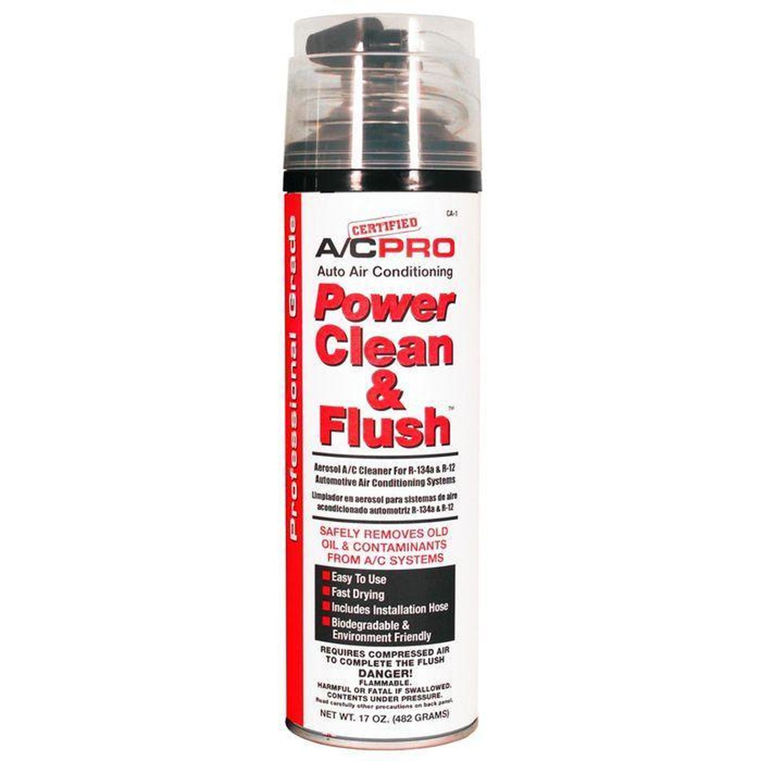 A/C Certified Pro Flush System Cleaner Aerosol Spray 17oz