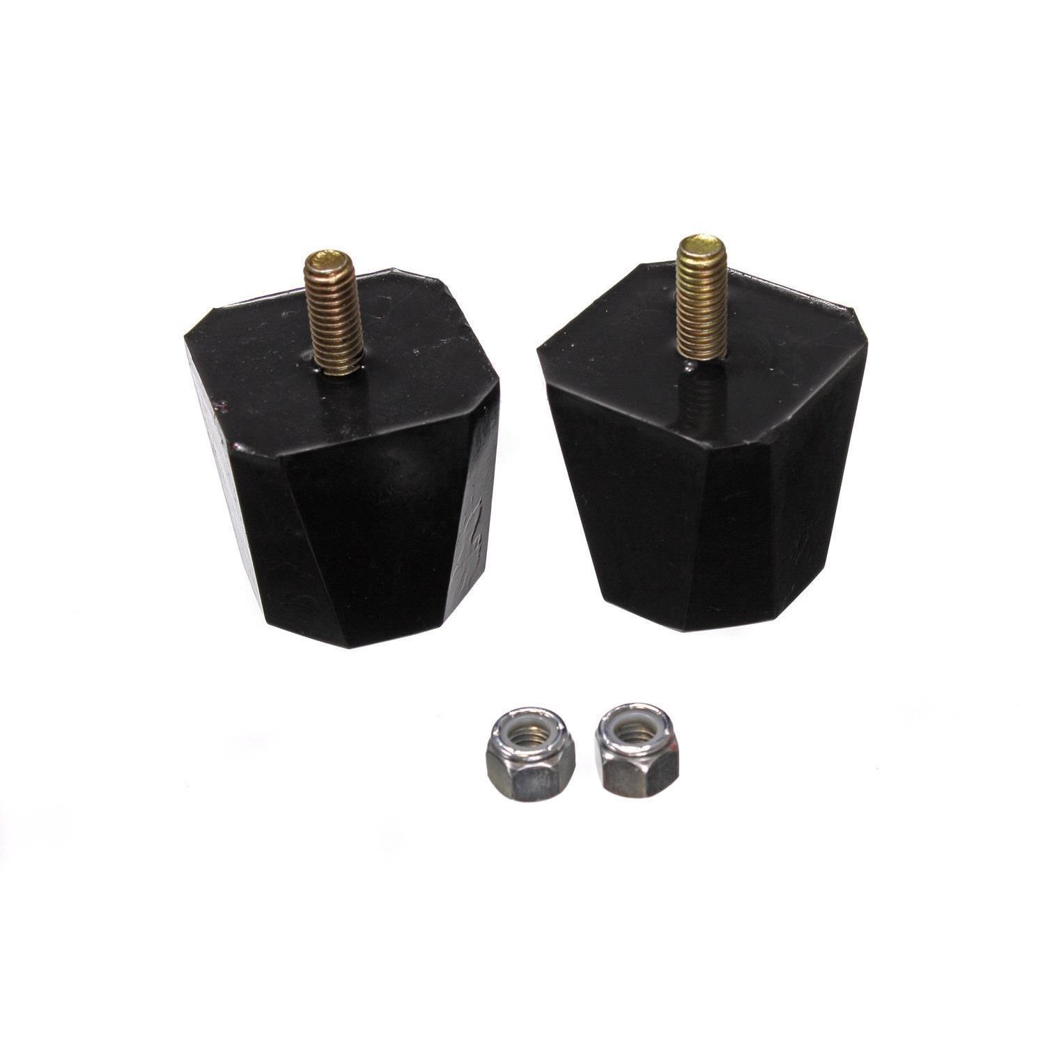 Energy Suspension Black 2in X 7/8in X 2in Universal Bump Stop 2 Piece